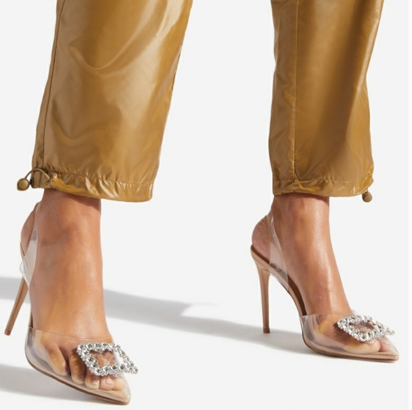Breana Clear Embellished Pump - Picture 1 of 6